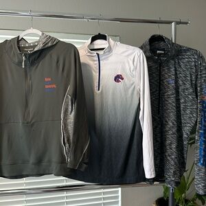 Set of 3 Boise State 1/4 zips, XL